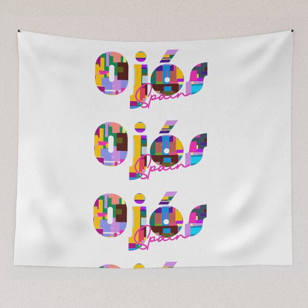 Item preview, Ojós, Spain, Vibrant Abstract City Typography Art designed and sold by Wanderful-roads.