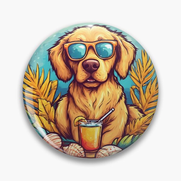 Item preview, Tropical Golden Retriever Chill Session designed and sold by Avina Intelligence.