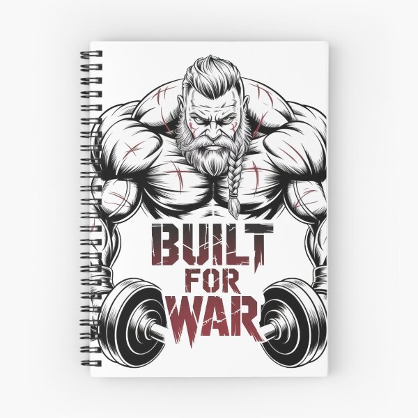 Item preview, Built For War – Bodybuilder Lifting Dumbbells designed and sold by ReptiWorks.