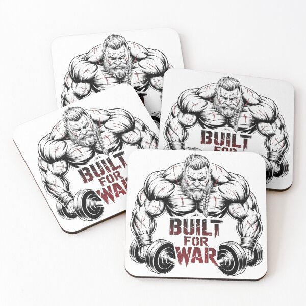Item preview, Built For War – Bodybuilder Lifting Dumbbells designed and sold by ReptiWorks.