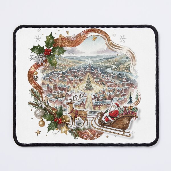 Item preview, Santa’s Cozy Town Night Ride designed and sold by NatalieJeans.