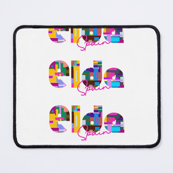 Item preview, Elda, Spain, Vibrant Abstract City Typography Art designed and sold by Wanderful-roads.
