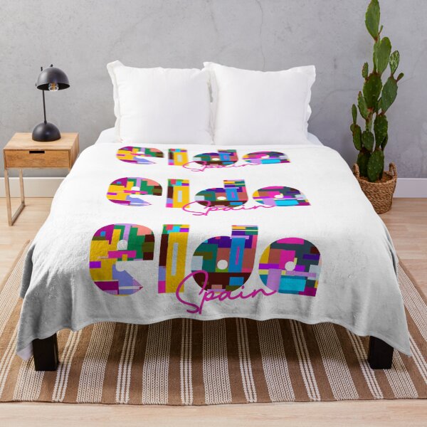 Item preview, Elda, Spain, Vibrant Abstract City Typography Art designed and sold by Wanderful-roads.