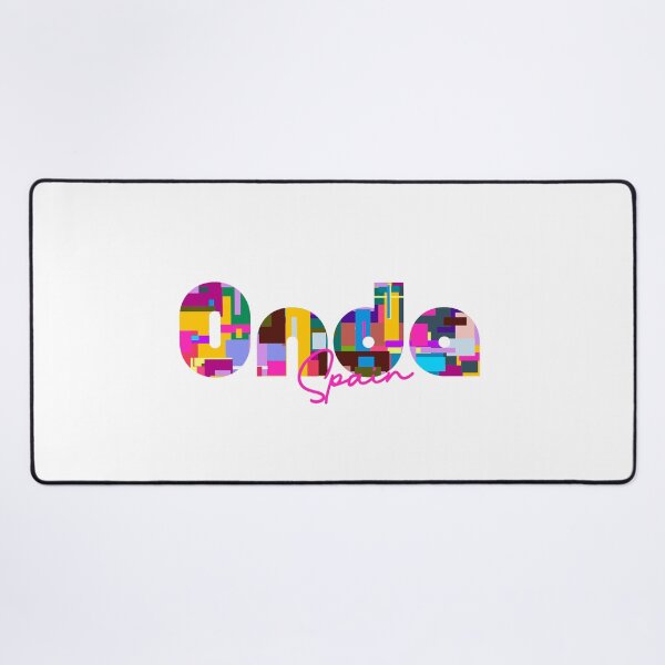Item preview, Onda, Spain, Vibrant Abstract City Typography Art designed and sold by Wanderful-roads.