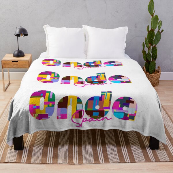 Item preview, Onda, Spain, Vibrant Abstract City Typography Art designed and sold by Wanderful-roads.