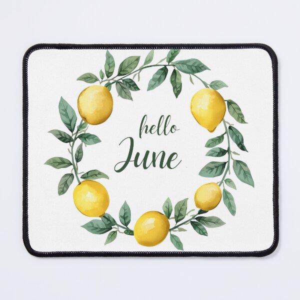 Item preview, Hello June, Lemon Slice Fresh Summer Monthly Calendar Sticker designed and sold by Moodune.