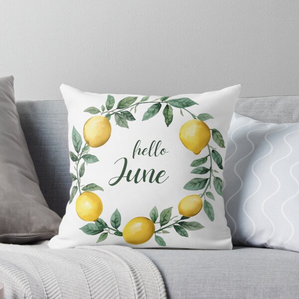 Item preview, Hello June, Lemon Slice Fresh Summer Monthly Calendar Sticker designed and sold by Moodune.