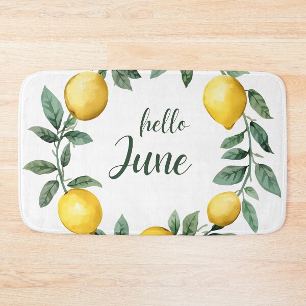 Item preview, Hello June, Lemon Slice Fresh Summer Monthly Calendar Sticker designed and sold by Moodune.