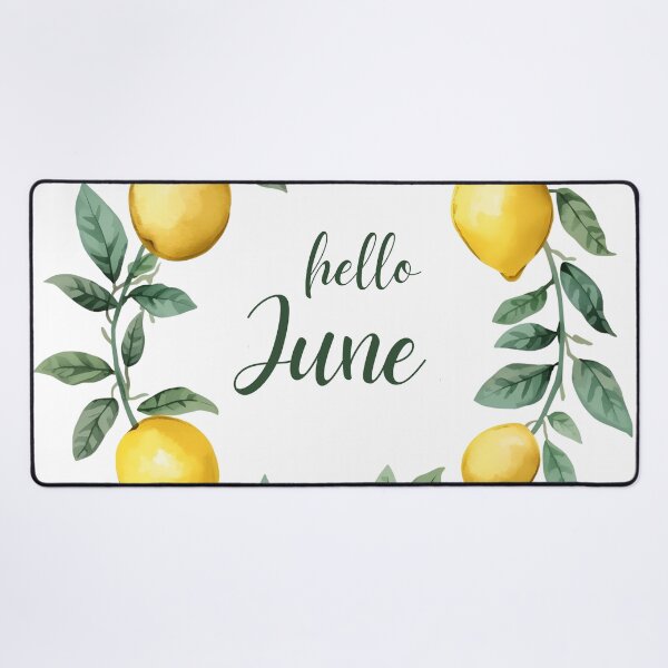 Item preview, Hello June, Lemon Slice Fresh Summer Monthly Calendar Sticker designed and sold by Moodune.