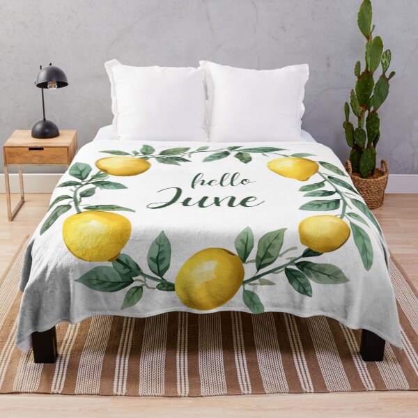 Item preview, Hello June, Lemon Slice Fresh Summer Monthly Calendar Sticker designed and sold by Moodune.