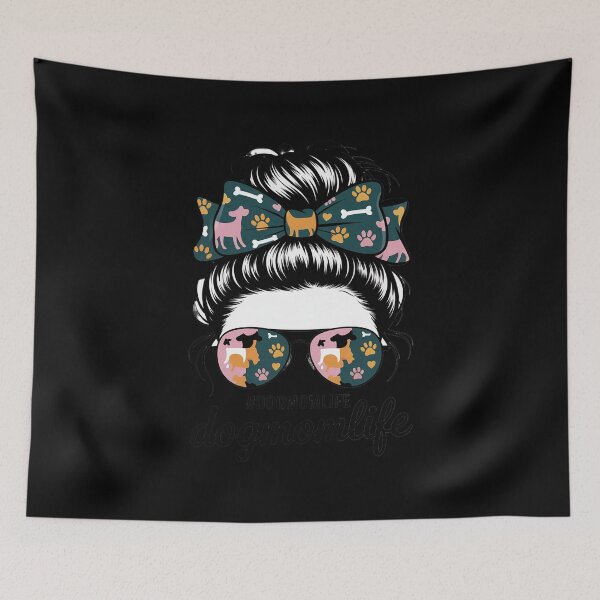 Item preview, Women's Dog Mom Life Messy Bun Leopard  designed and sold by RuthGAArt.