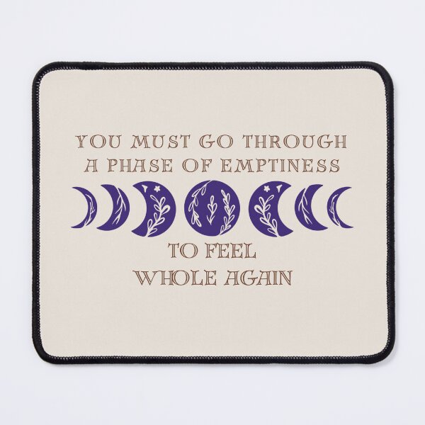 Item preview, Moon Phases Healing Quote – Emptiness to Wholeness Aesthetic Design designed and sold by RokaWorld.