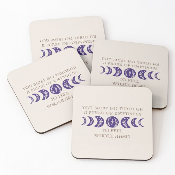 Item preview, Moon Phases Healing Quote – Emptiness to Wholeness Aesthetic Design designed and sold by RokaWorld.
