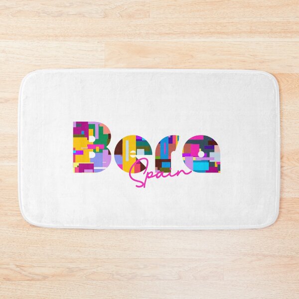 Item preview, Bera, Spain, Vibrant Abstract City Typography Art designed and sold by Wanderful-roads.