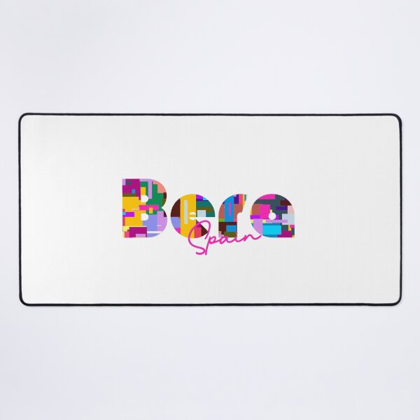 Item preview, Bera, Spain, Vibrant Abstract City Typography Art designed and sold by Wanderful-roads.
