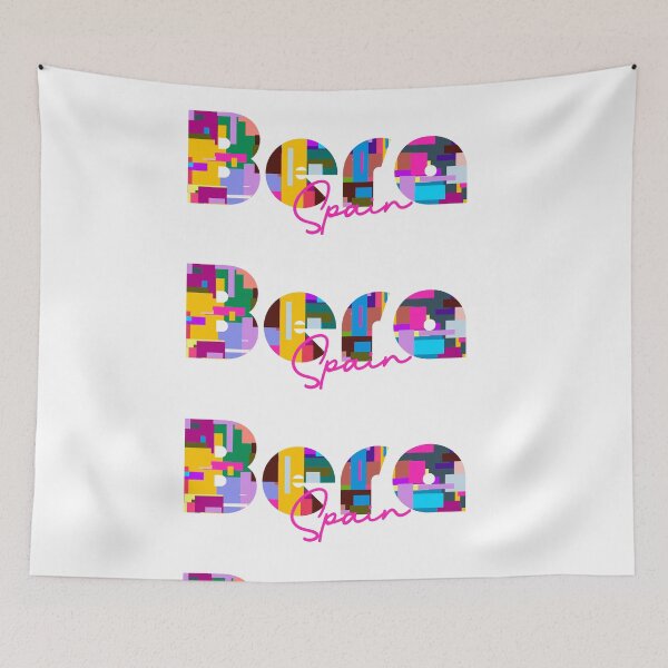 Item preview, Bera, Spain, Vibrant Abstract City Typography Art designed and sold by Wanderful-roads.