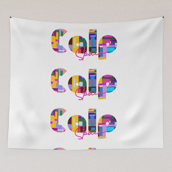 Item preview, Calp, Spain, Vibrant Abstract City Typography Art designed and sold by Wanderful-roads.