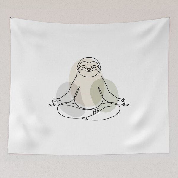 Item preview, Zen Sloth – Minimal Calm Meditation Animal Aesthetic Design designed and sold by JustCrafted.