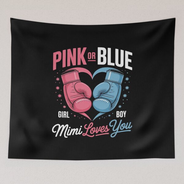 Item preview, Pink or Blue Mimi Loves You Boxing Gender Reveal Boxer  designed and sold by BeetleMalon.