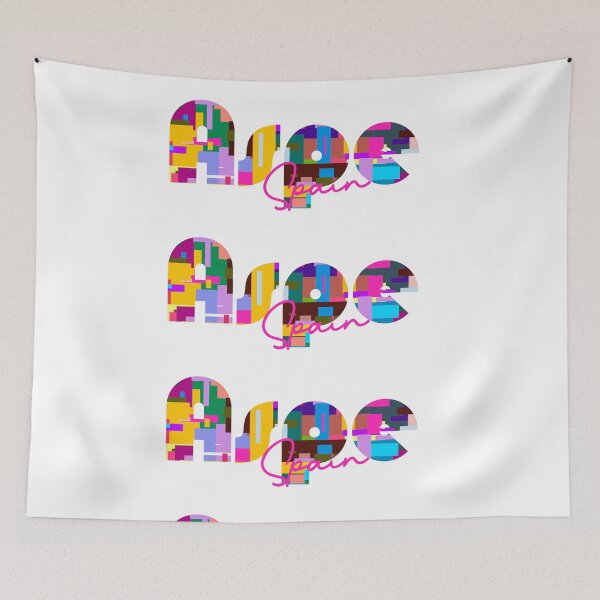 Item preview, Aspe, Spain, Vibrant Abstract City Typography Art designed and sold by Wanderful-roads.