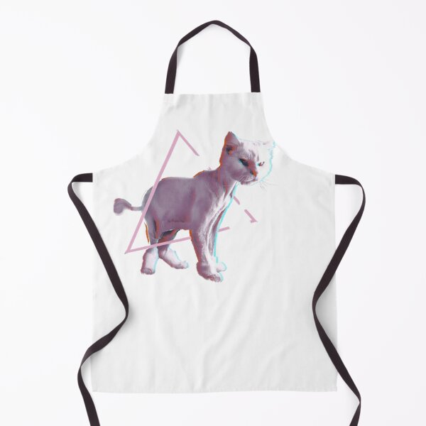 Item preview, Vaporwave Glitch Cat | Pink and Cyan Aesthetic Art designed and sold by bloompprint.