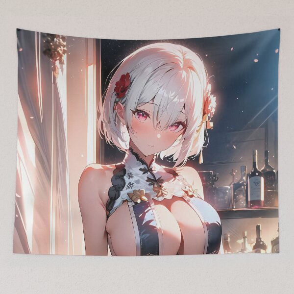 Item preview, Sirius Cheongsam Wine Bar Elegance Azur Lane Anime Girl designed and sold by Raslbazola.