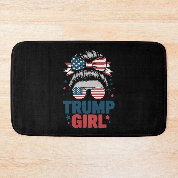 Item preview, Womens Cute Trump Girl Messy Bun American Flag Glasses  designed and sold by RuthGAArt.