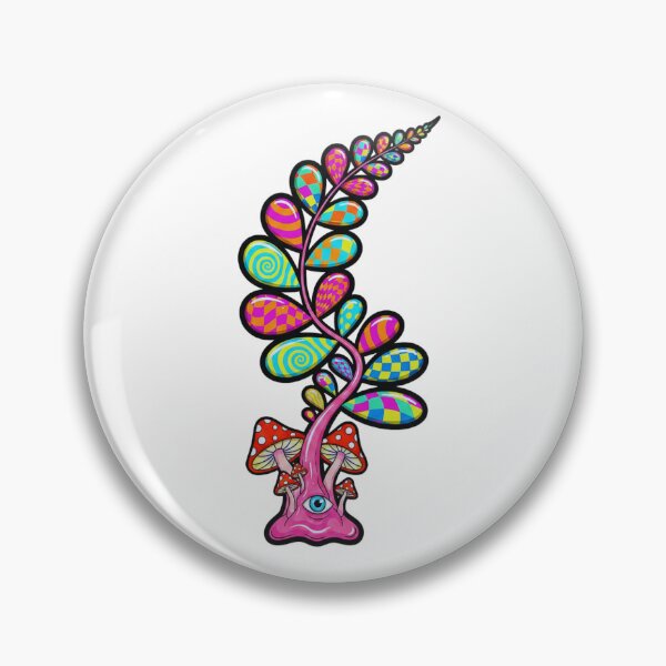 Item preview, FUNKY GROOVY PSYCHEDELIC MUSHROOM FERN PLANT ART designed and sold by MythAndMotion.