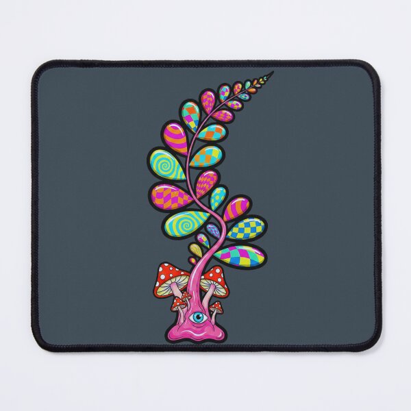 Item preview, FUNKY GROOVY PSYCHEDELIC MUSHROOM FERN PLANT ART designed and sold by MythAndMotion.