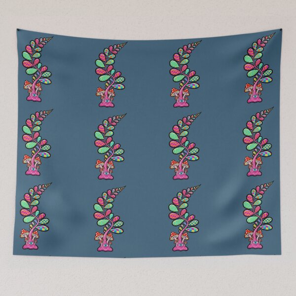 Item preview, FUNKY GROOVY PSYCHEDELIC MUSHROOM FERN PLANT ART designed and sold by MythAndMotion.