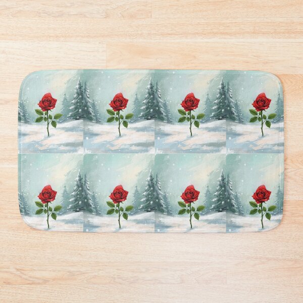 Item preview, Rose, magic flower in unexpected place, winter wonderland  designed and sold by digitalbitcraft.