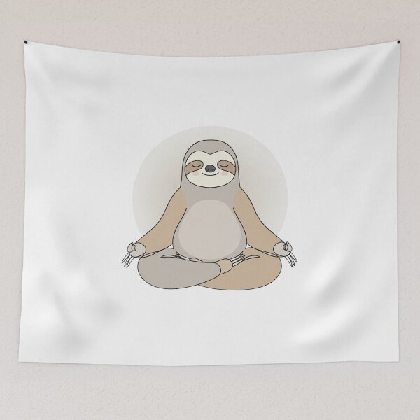 Item preview, Zen Sloth – Minimal Calm Meditation Animal Aesthetic Design designed and sold by JustCrafted.