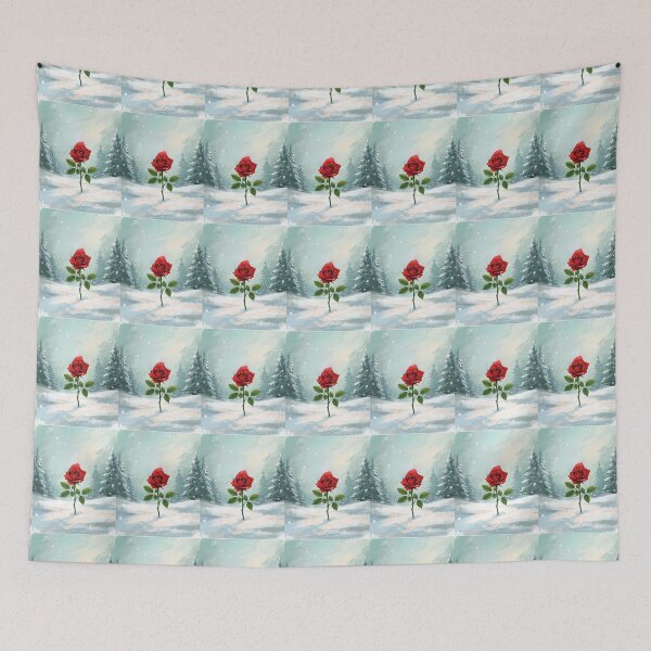 Item preview, Rose, magic flower in unexpected place, winter wonderland  designed and sold by digitalbitcraft.
