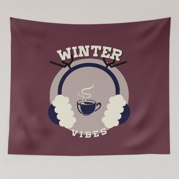 Item preview, Cozy Winter Vibes Earmuffs Coffee Mug | Aesthetic Deer Antler Graphic designed and sold by RokaWorld.