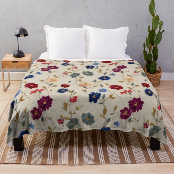 Item preview, Minimalistic Flourishing Floral Embroidered Print For Garden Party designed and sold by RoyalStarsPatts.