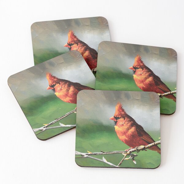 Item preview, Red Cardinal in Spring designed and sold by tomorrowsart.