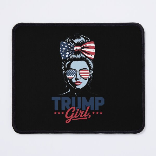 Item preview, Womens Trump Girl Messy Bun Trump 2024 Election American Flag designed and sold by RuthGAArt.
