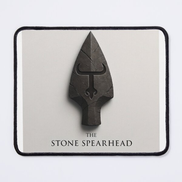 Item preview, The Stone Spearhead – Ancient Carved T-Logo Spear Design designed and sold by TES TOSTE RON.