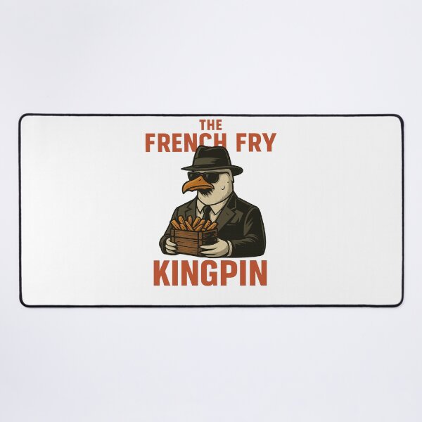 Item preview, The “French Fry Kingpin” presents an ice-cold seagull in a mafia suit with a box of fries – the perfect motif for humor fans, meme lovers and all those who celebrate extraordinary cartoon art. designed and sold by Ey-Gi.