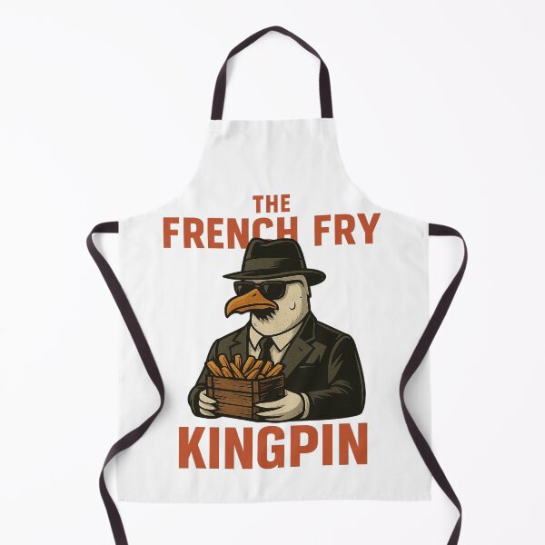 Item preview, The “French Fry Kingpin” presents an ice-cold seagull in a mafia suit with a box of fries – the perfect motif for humor fans, meme lovers and all those who celebrate extraordinary cartoon art. designed and sold by Ey-Gi.