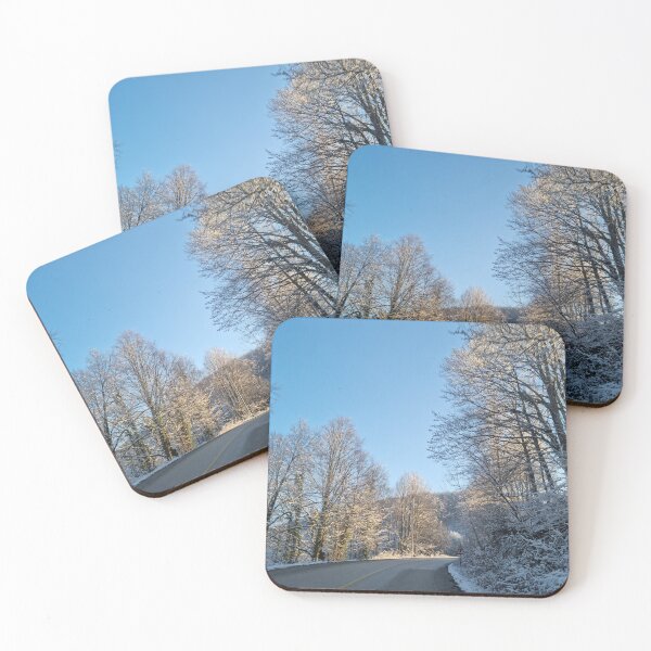 Item preview, Beautiful winter road with white trees designed and sold by EK EXCLUSIVE.