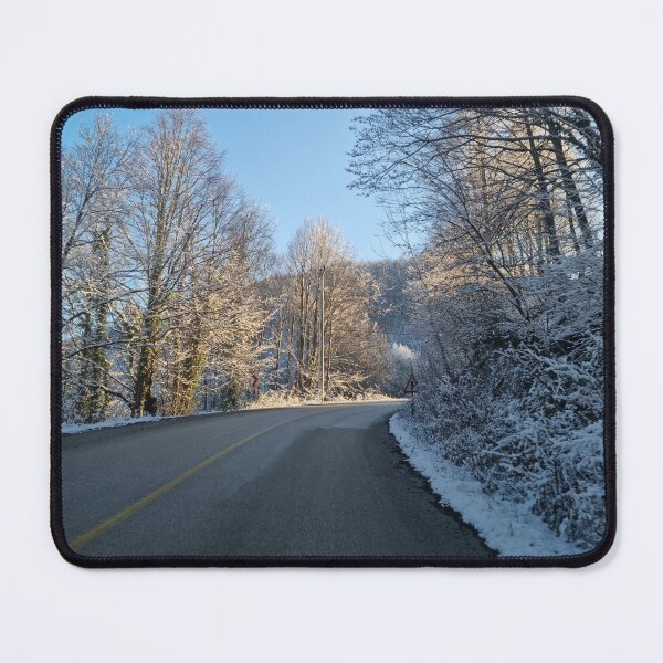 Item preview, Beautiful winter road with white trees designed and sold by EK EXCLUSIVE.