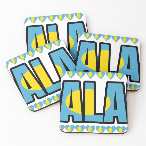 Item preview, Palau Flag Letters And Hearts designed and sold by TheIconSmith.