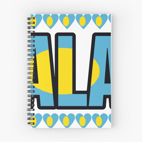 Item preview, Palau Flag Letters And Hearts designed and sold by TheIconSmith.