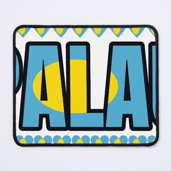 Item preview, Palau Flag Letters And Hearts designed and sold by TheIconSmith.