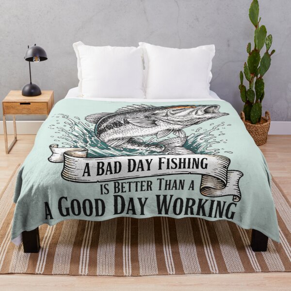 Item preview, Bad Day Fishing Better Than Good Day Working - Bass Quote designed and sold by AwesomeBeyondLimits.