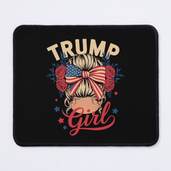 Item preview, Womens Yes I'm A Trump Girl, I'm Still A Trump Girl Messy Bun designed and sold by RuthGAArt.