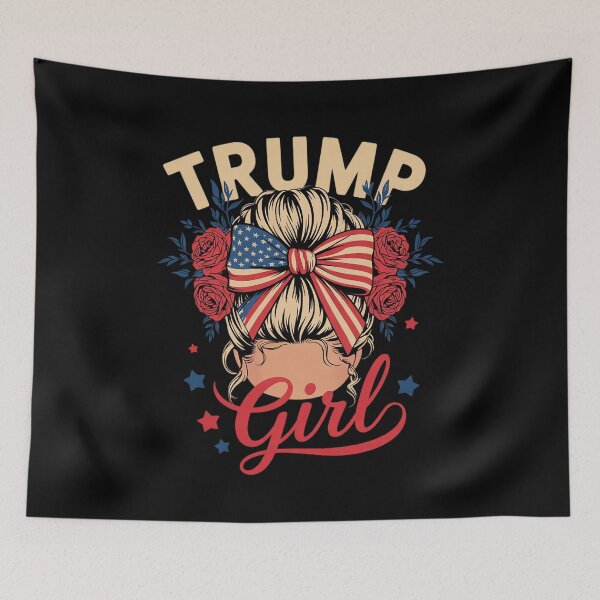 Item preview, Womens Yes I'm A Trump Girl, I'm Still A Trump Girl Messy Bun  designed and sold by RuthGAArt.