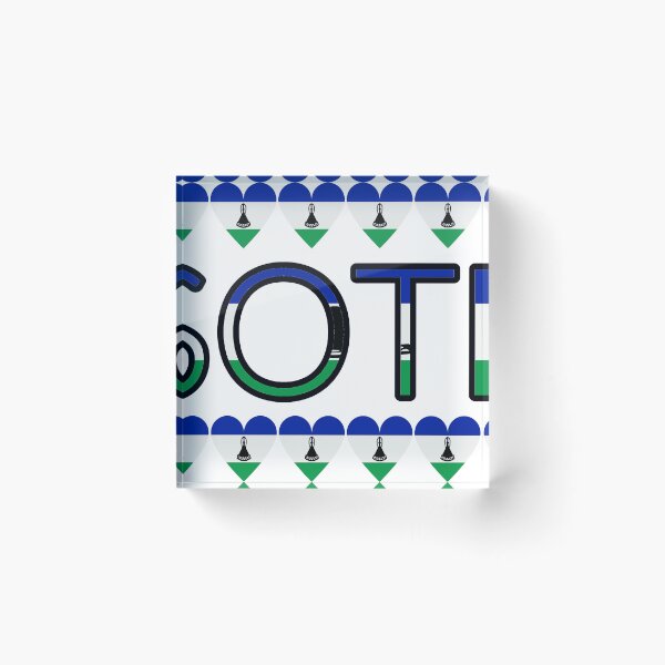 Item preview, Lesotho Flag Letters And Hearts designed and sold by TheIconSmith.
