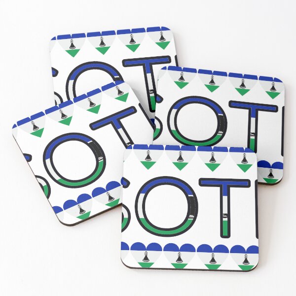 Item preview, Lesotho Flag Letters And Hearts designed and sold by TheIconSmith.